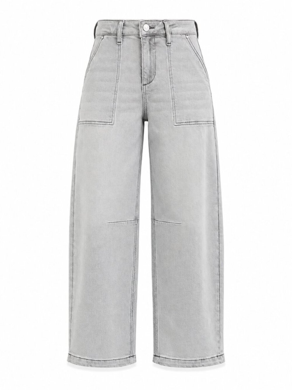 RISEN Gray Slouchy Crop Barrel Jeans New | #13
